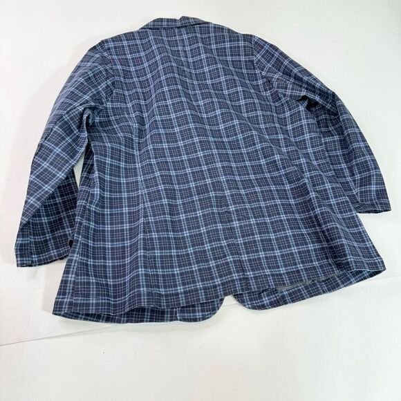 DG2 Jacket Womens 2X Blue Plaid Pattern Long-Sleeve Notch Lapel Blazer Preppy - Picture 8 of 9